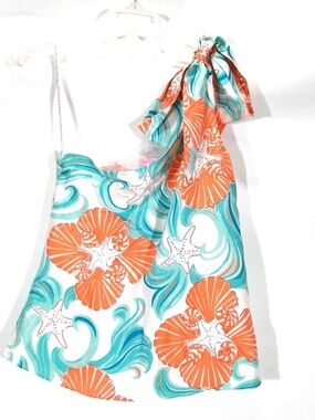 Lilly Pulitzer Silk Shoulder Bow Top Size 0 - EUC!!
